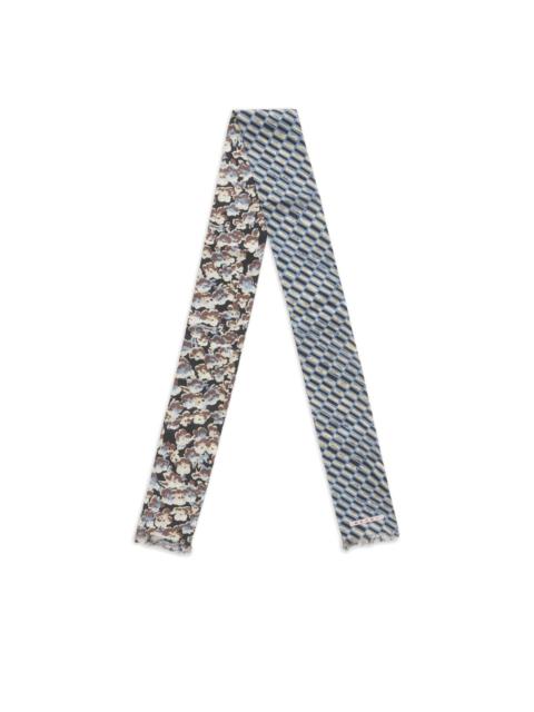 double-sided frayed scarf