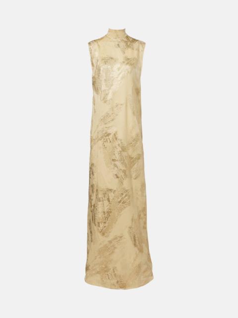 Gilded Miami fil coupé maxi dress