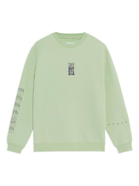Li-Ning BADFIVE Sports Basketball Series Printing Sports Round Neck Pullover 'Green' AWDS135-5
