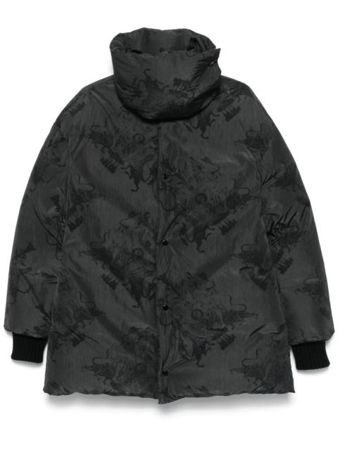 graphic-print coat