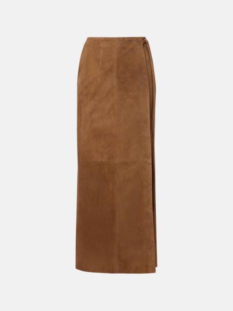Leather wrap skirt