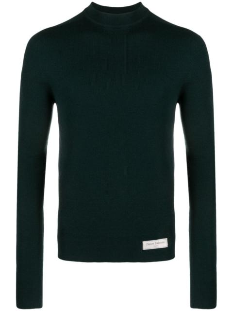 mock-neck merino jumper