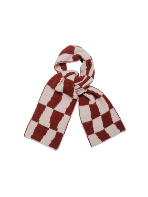 Mini Checkerboard Scarf Rust