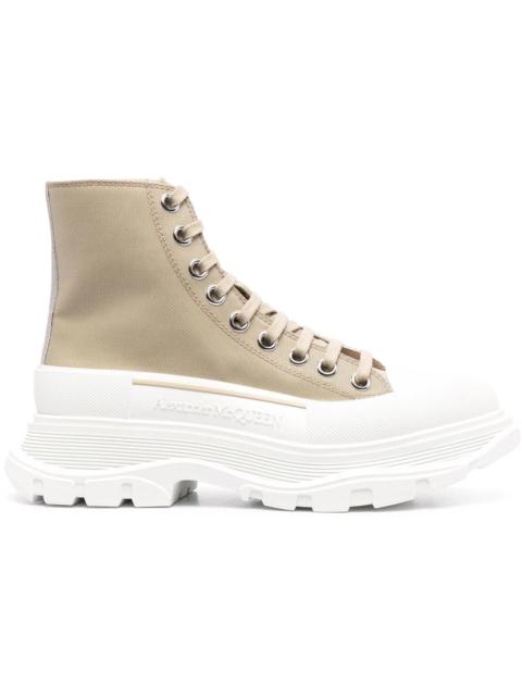 Alexander McQueen Tread Slick Boot Beige White (Women's)