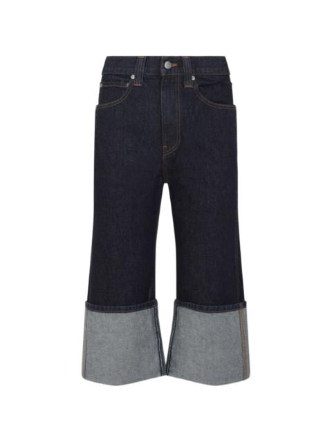 cuffed cotton jeans