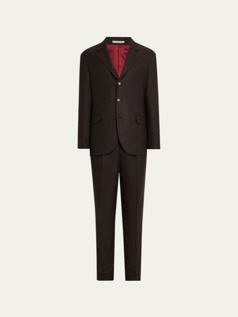 Men's Wool, Cashmere and Silk Prince of Wales Suit