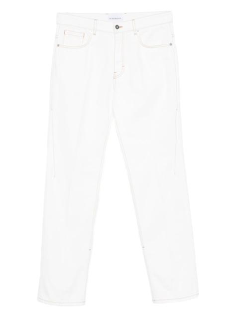 contrast-stitching jeans