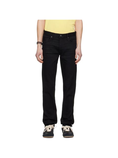 Black Stretch Selvedge Straight Fit Jeans