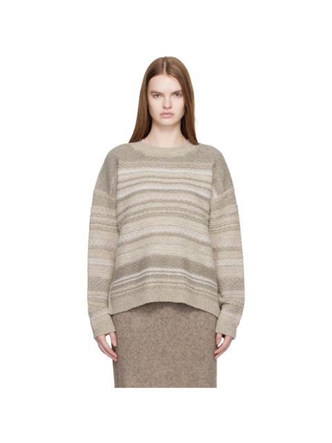 SSENSE Exclusive Gray Jacquard Crewneck Sweater