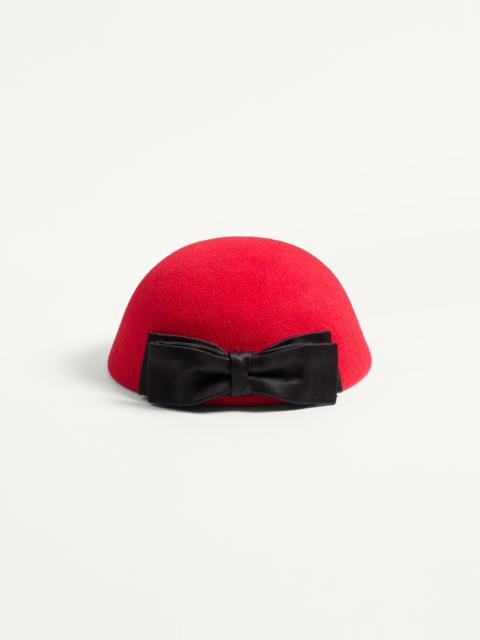 VLOGO SIGNATURE HAT IN LAPIN FABRIC WITH SATIN BOW