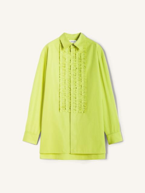 COTTON POPLIN BIB FRONT SHIRT