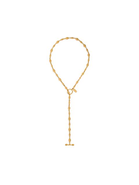 VINTAGE GOLD BRASS GRACE LARIAT NECKLACE