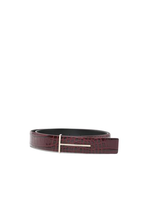 embossed-leather belt