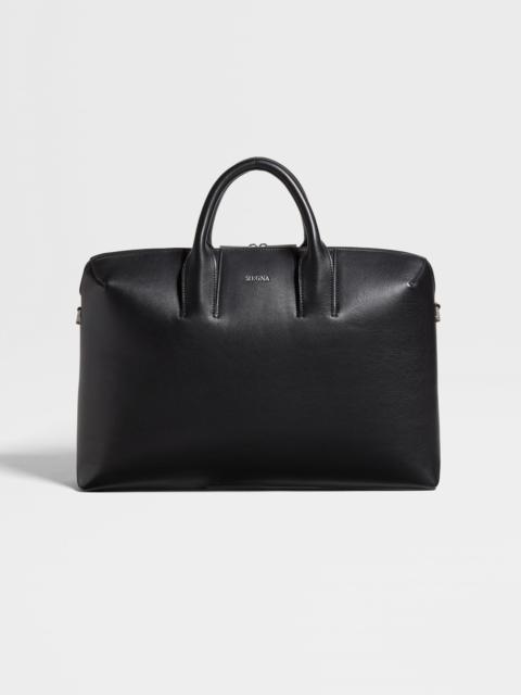 BLACK LEATHER BUSINESS BAG