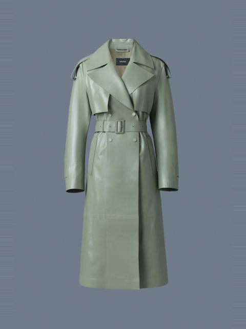 CARMELA Leather Trench with Belt