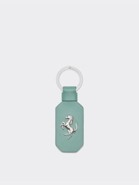 Leather keyring with Prancing Horse