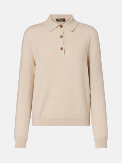 Classic cashmere polo sweater