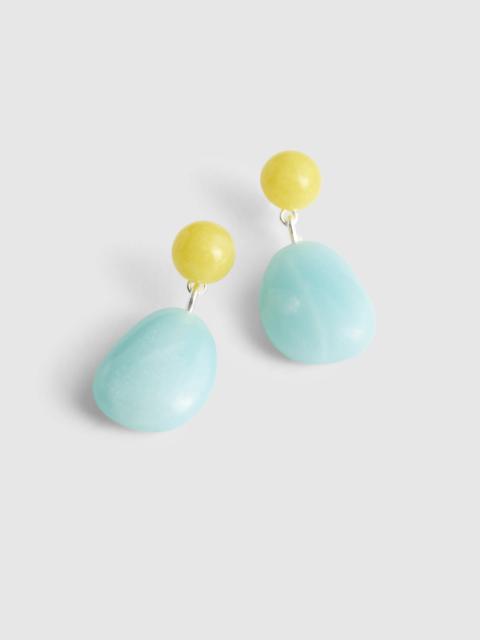 Semiprecious Double Drop Earrings