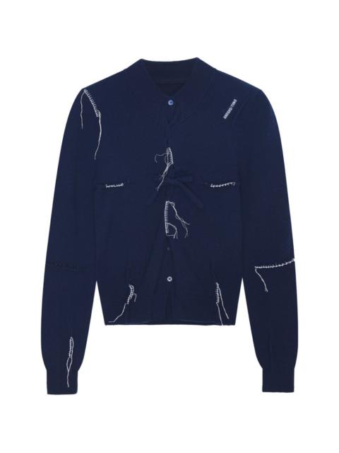 fringed-detail cardigan