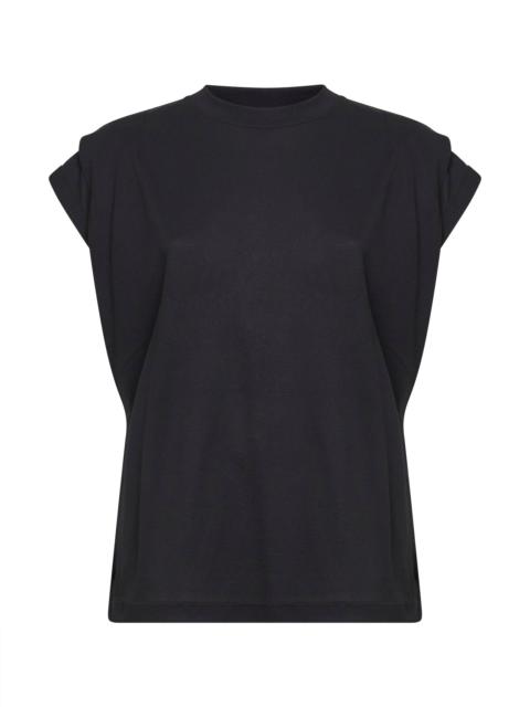 Black paper-effect jersey The Ventadou boxy tank top