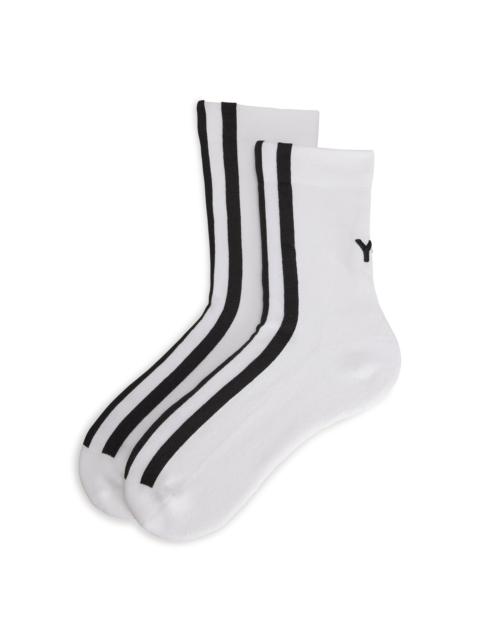 Y-3 STRIPES SOCKS – WHITE