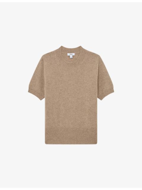Stevie Crewneck Short-Sleeve Cashmere T-Shirt
