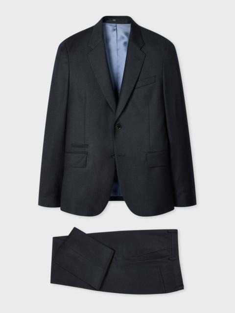 Dark Petrol Overdyed Wool-Cashmere Suit