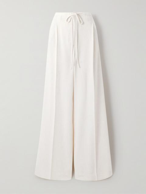 Dupioni Wide-leg Pants