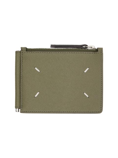 Khaki Four Stitches Wallet