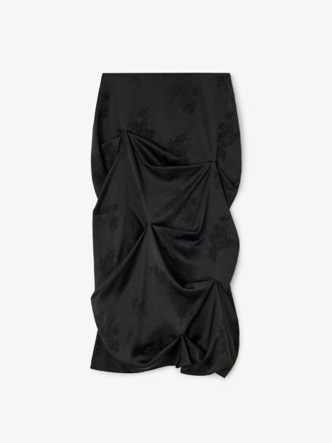 BLACK DRAPED SKIRT