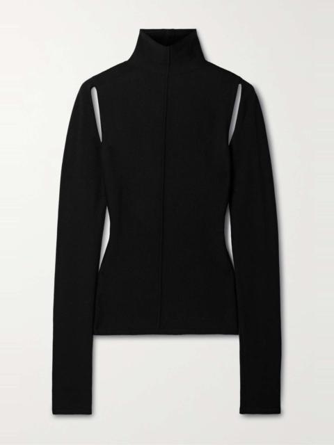 Marlowe cutout open-back merino wool top
