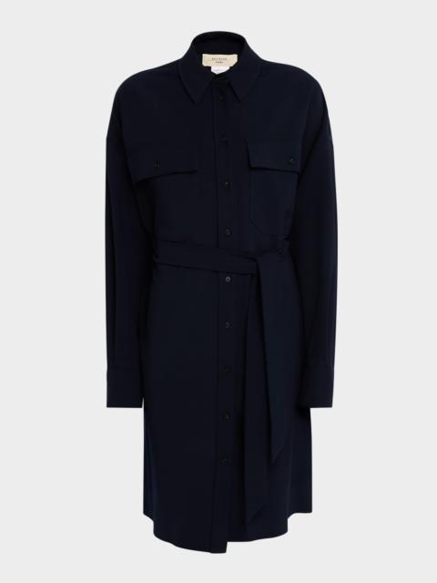 Tiberio Short Tech Wool Shirtdress