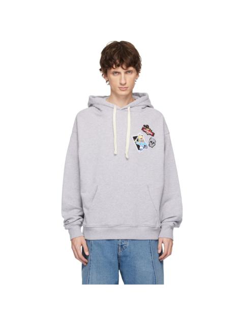 Gray Clash of Clans Edition Barbarian Patch Hoodie