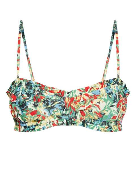 ruffle-trim bandeau top