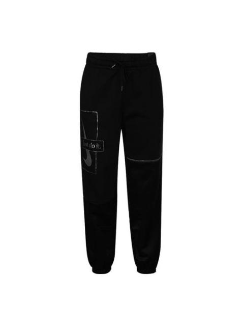 (WMNS) Nike Sportswear Icon Clash Casual Loose Bundle Feet Sports Pants/Trousers/Joggers Black DC065