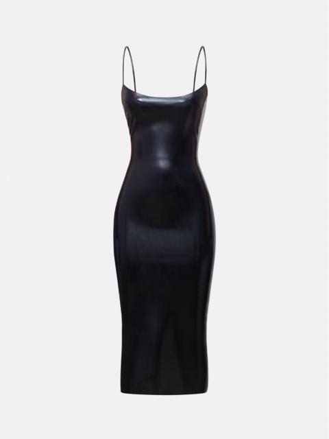 WHISTLE LATEX MIDI DRESS BLACK