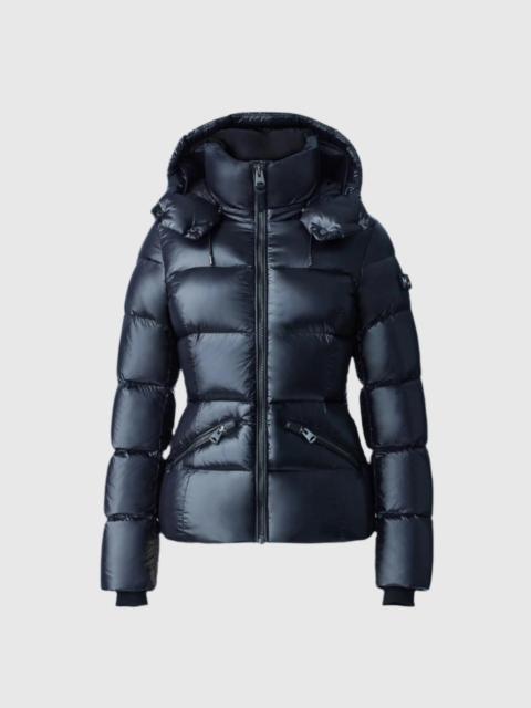 MADALYN lustrous light down jacket with hood for ladies
