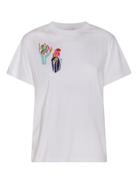embroidered cotton T-shirt