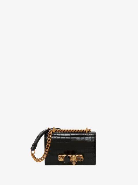 Women's Mini Jewelled Satchel in Black