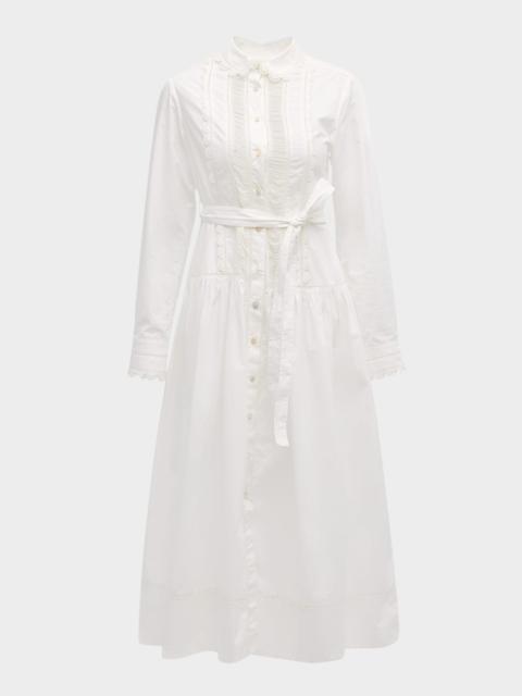 Ariane Embroidered Long-Sleeve Shirtdress