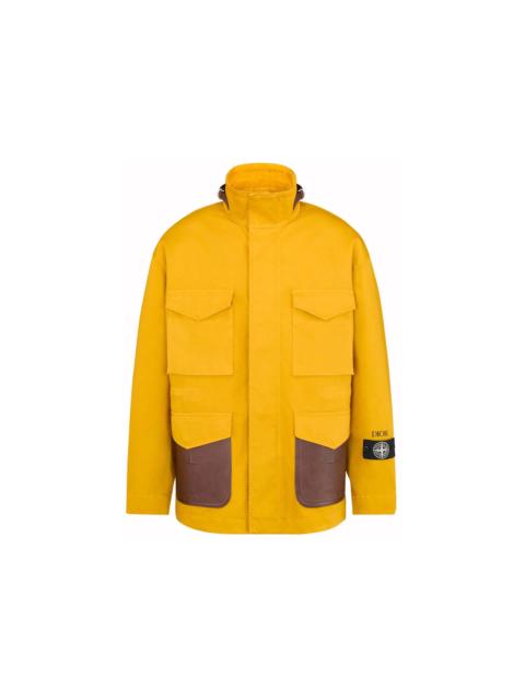 Dior x Stone Island Cotton-Blend Satin Jacket Yellow