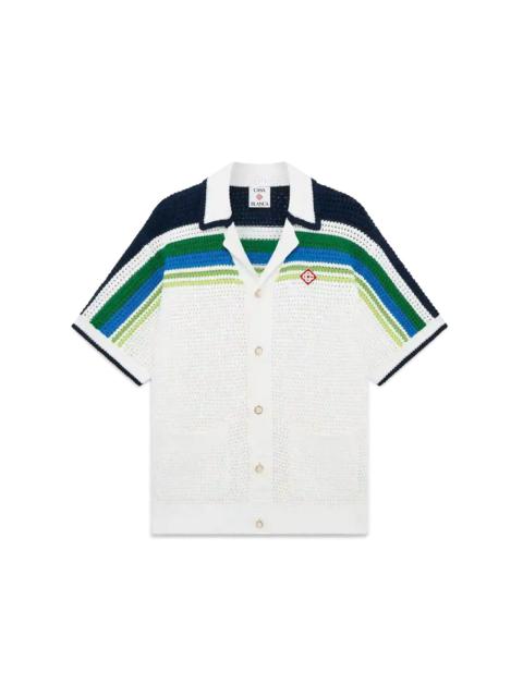 Stripe Short Sleeve Knitted Shirt