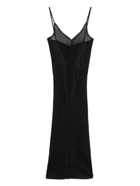 ribbed-knit midi dress