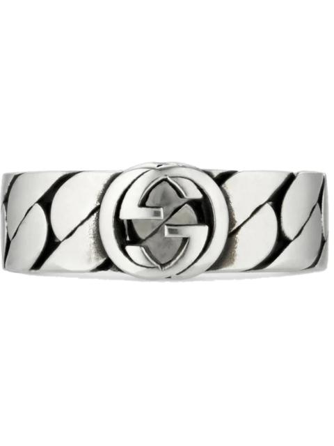 Gucci Wide Ring With Interlocking G Silver