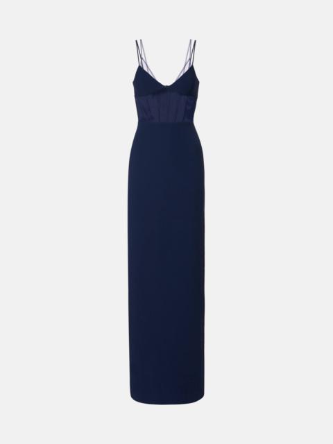 Tulle-trimmed bustier dress