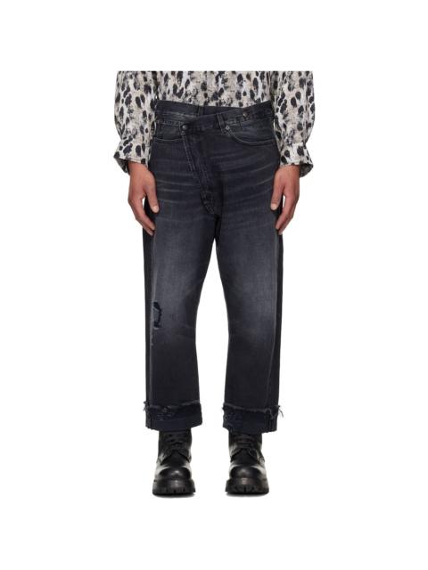 Black Crossover Jeans