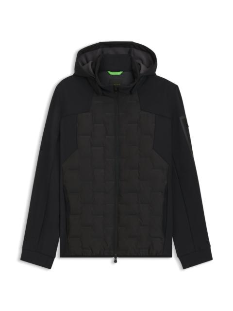 DOWN-FILLED JACKET WITH WELDED LOGO PATTERN