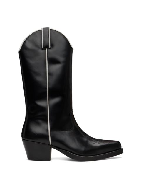 Black High Western Boots