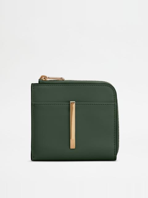 CARD HOLDER IN LEATHER - GREEN