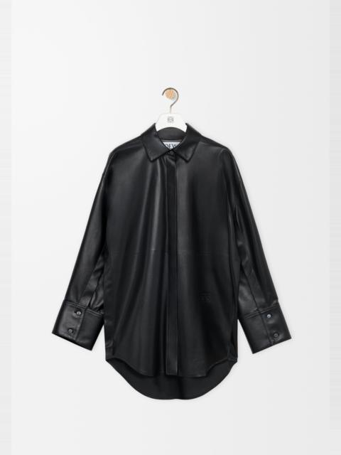 Shirt in nappa lambskin